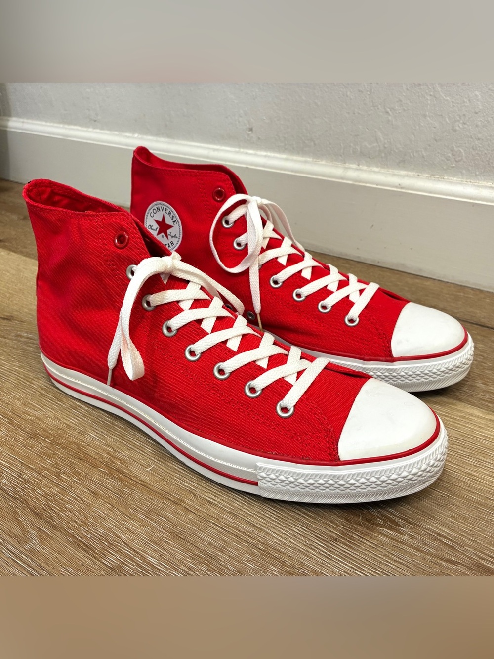 Converse Chuck Taylor All Star HI Top Red White Men’s Shoes US 13 EU 48 31.5cm